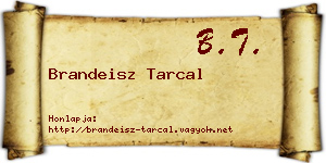Brandeisz Tarcal névjegykártya